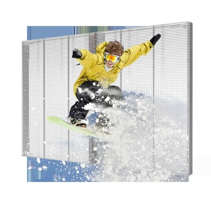 32768dots/Sqm Flexible Transparent LED Window Display Screen For Advertising