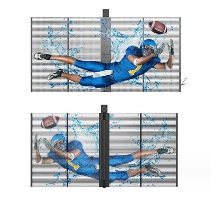 Outdoor Indoor Glass Transparent LED Film Display 1000*500mm 1000*1000mm Cabinet Size