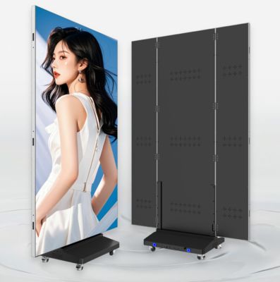 Ultra-Thin HD Three-Fold Standing LED Poster Screen and GOB LED Display for Indoor Use