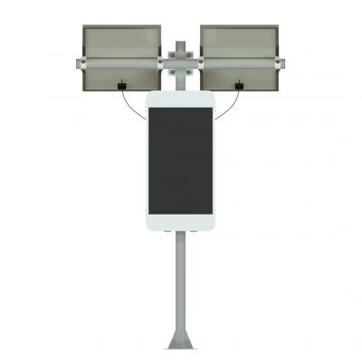 Outdoor Solar Light Pole LED Display with 2-5 Years Warranty 100000 Hours Life Span and Energy Saving