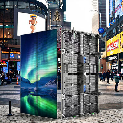 HD LED Transparent Display with 5600 Nits Brightness 500x1000mm Cabinet Size and IP65 Waterproof Rating