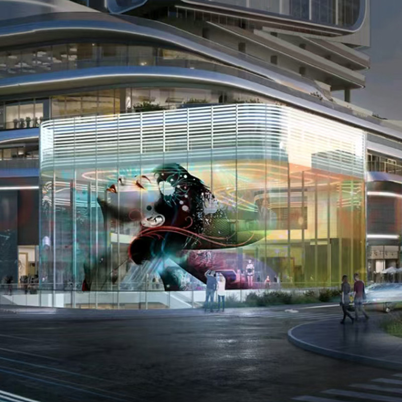 Custom Flexible Transparent LED Film Display P10 Outdoor LED Video Wall