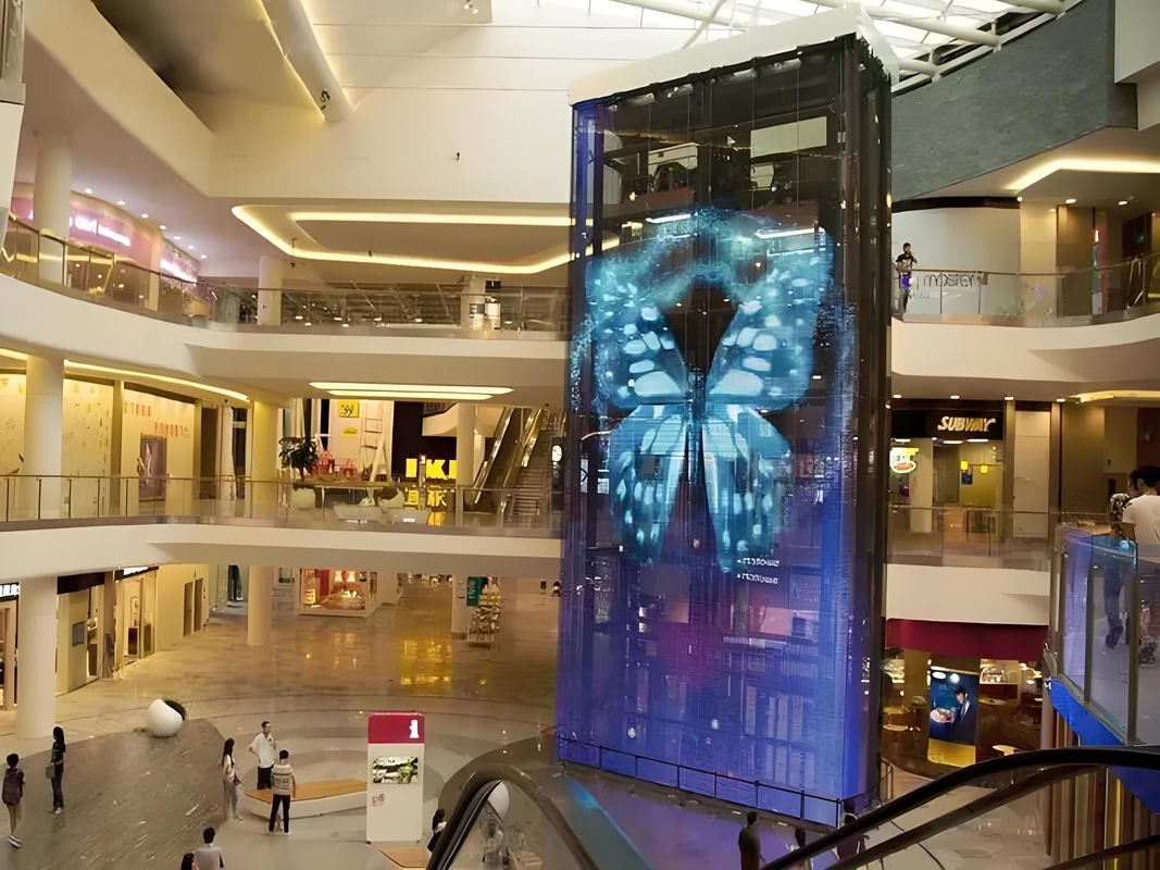 High Brightness Transparent LED Panel Display For Glass Window Invisible Video Screen