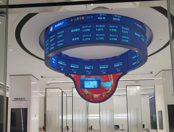 Flexible P3 LED Billboard Screen Roof Round Column Cylinder LED Display