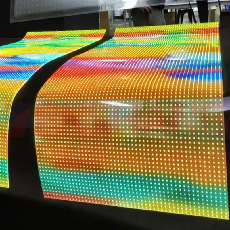 Transparent Flexible Film LED Display P8 Outdoor LED Screen Water Resistant
