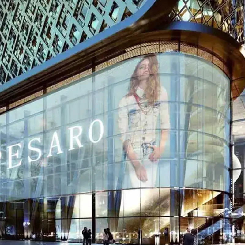 Lightweight Flexible LED Film Screen P16 P32 P20 LED Display With Wide Viewing Angle