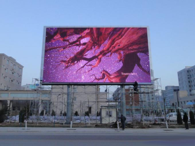 High Refresh Outdoor Fixed LED Display , Commercial HD Large LED Advertising Screens