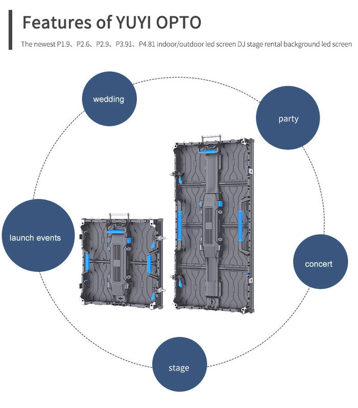 P3.91 Outdoor Rental LED Display with 1920Hz/3840Hz Refresh Rate 3.91mm Pixel Pitch and 500*500mm/500*1000mm Cabinet Size