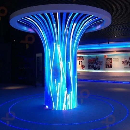 1500cd/Sqm P2.5 Full Color Soft LED Display Screen Curved Vertical Flexible LED Screen