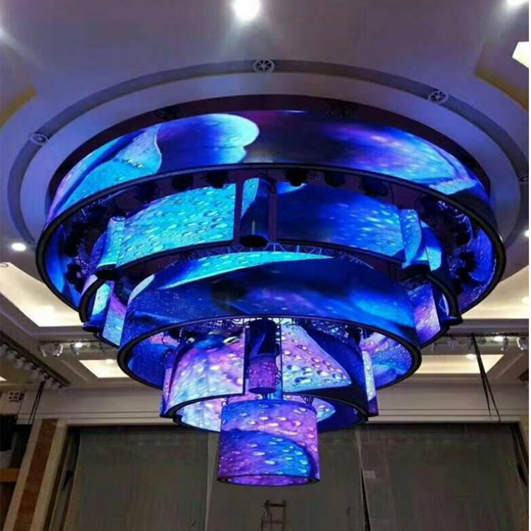 1500cd/Sqm P2.5 Full Color Soft LED Display Screen Curved Vertical Flexible LED Screen