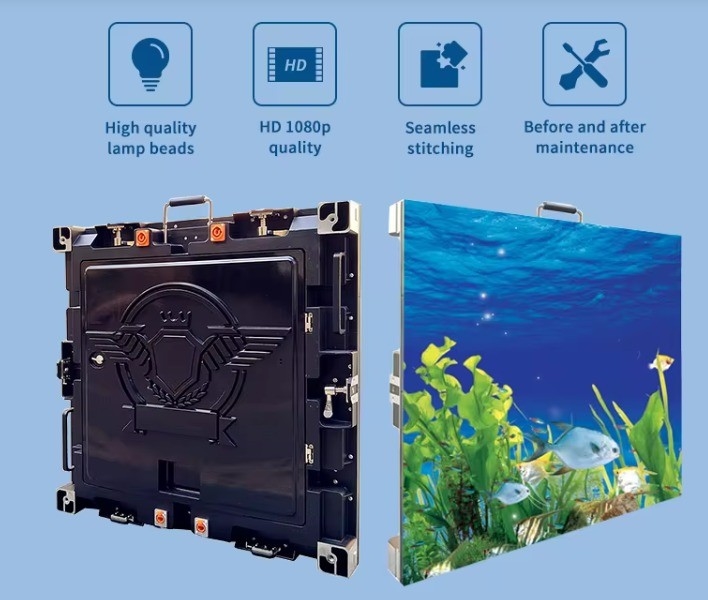 1920HZ-3840HZ Indoor Fixed LED Display Screen P2.5 P3 P4 Stacking Video Wall Mounted Panel