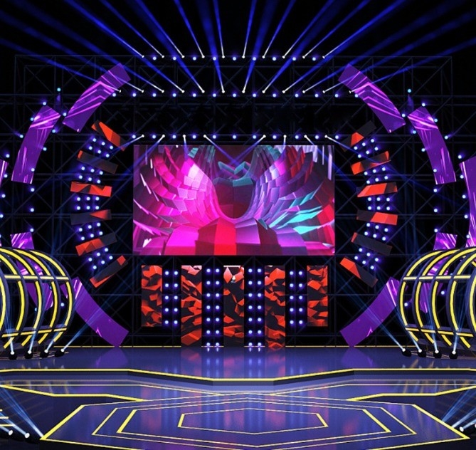 Portable LED Stage Backdrop Screen P2.9 P3.9 P4.8 For Presentations