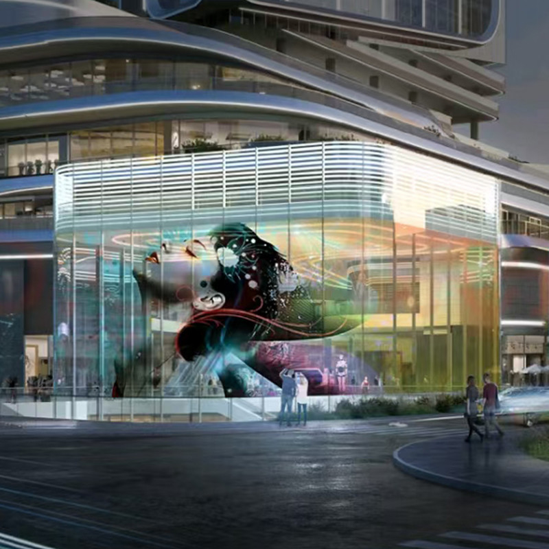 Self Adhesive LED Crystal Film Screen High Transmittance P10 Outdoor LED Display