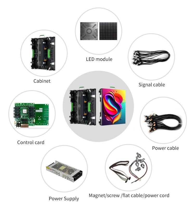 Indoor LED Display Panel P2.6 P2.97 P1.9 LED Screen For Stage Rental