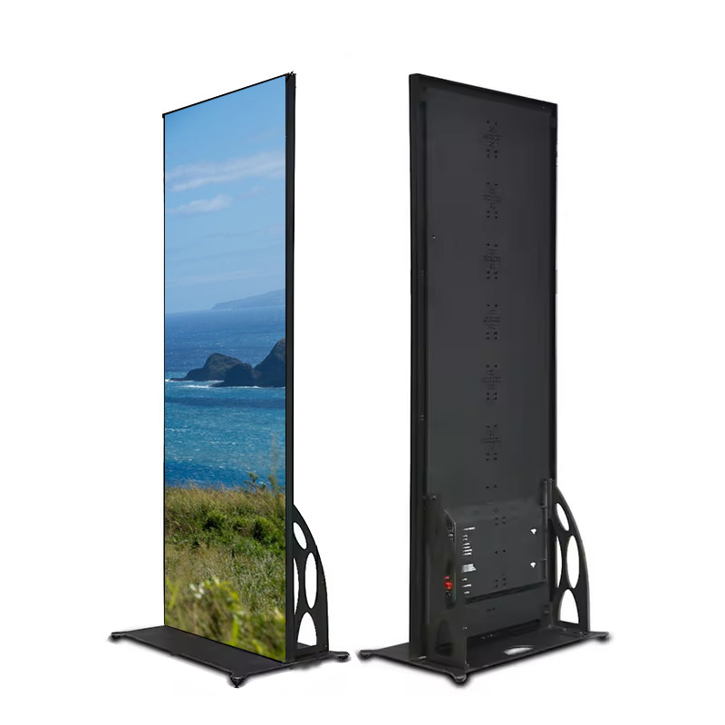 Photo Moveable Indoor LED Poster Screen P2.5 P3 P4 P5 Floor Type Poster LED Display
