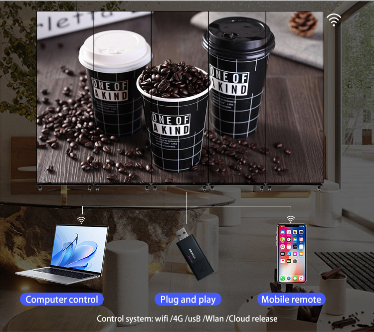 Photo Moveable Indoor LED Poster Screen P2.5 P3 P4 P5 Floor Type Poster LED Display