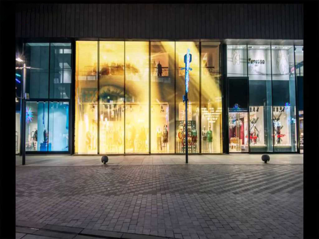 Nationstar LED Curtain Video Wall High Brightness Glass Transparent LED Display for Advertising