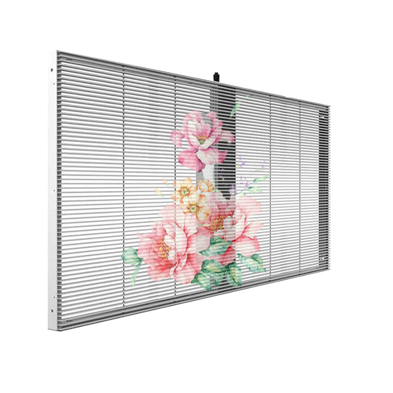 Shopping Mall LED Transparent Video Wall LED Display , Indoor Glass Wall LED Screen