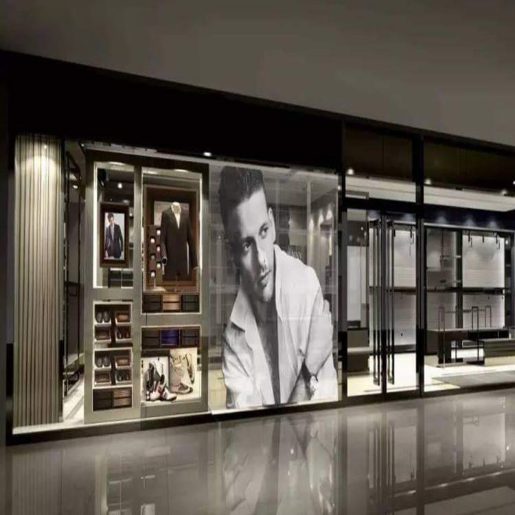 Shopping Mall LED Transparent Video Wall LED Display , Indoor Glass Wall LED Screen