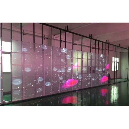 SDK Function SMD1921 LED Transparent Glass Display 3.9mm-7.8mm For Advertising