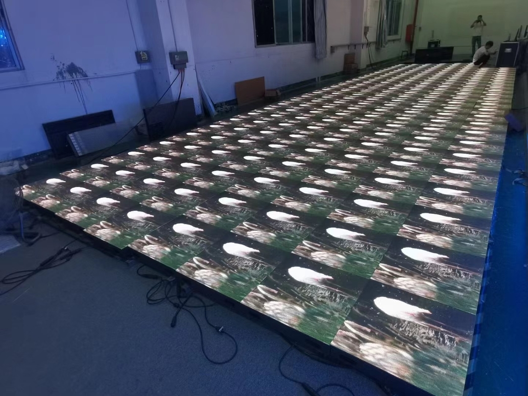 Customized Interactive Floor LED Display Full Color P3.91 LED Floor Tile Screen
