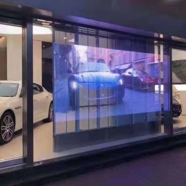 1000*1000mm Full Color Transparent LED Panel , Indoor Transparent Glass LED Screen Wall