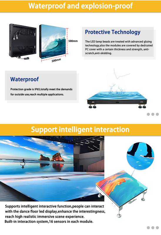 Full Color Dance Floor LED Screen P4.81 LED Screen Floor Tiles With SDK Function