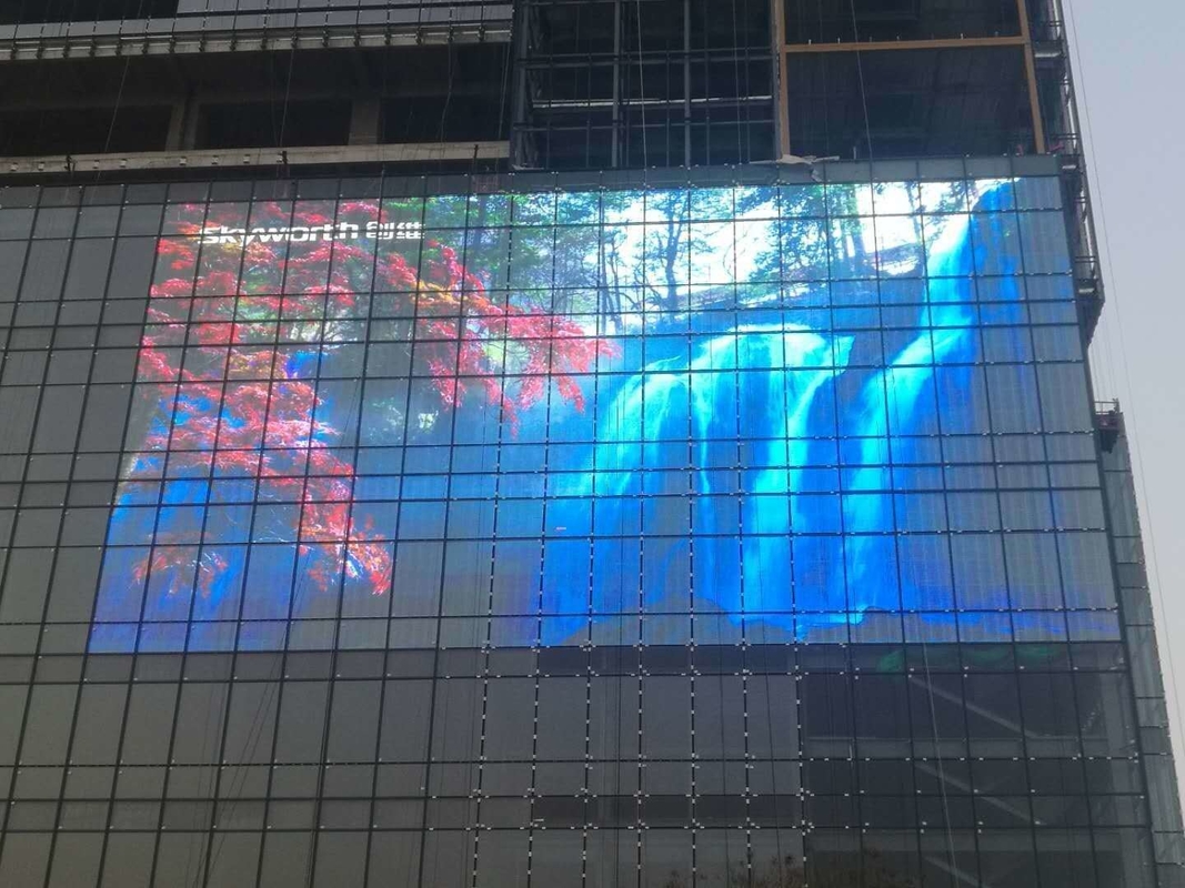 500mm*125mm LED Transparent Video Wall Indoor / Outdoor  LED Strip Display