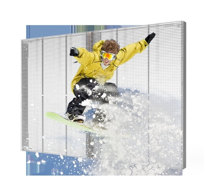 32768dots/Sqm Flexible Transparent LED Window Display Screen For Advertising