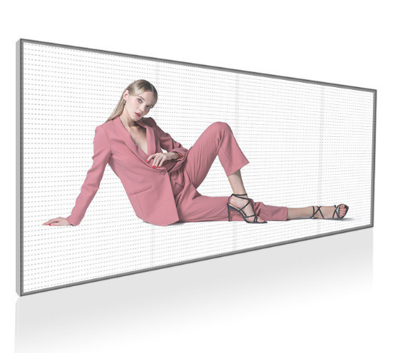 Pixel Pitch P3.91-7.82mm Transparent LED Video Screen For Restaurant Hotel