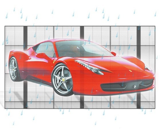 3D Adhesive LED Transparent Film Screen Full Color Transparent Glass LED Screen