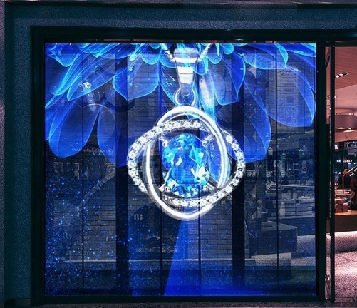 High Brightness Indoor Transparent LED Screen Full Color Video Wall