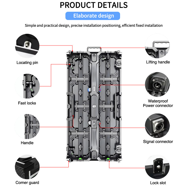 Outdoor P4.81 LED Video Wall Panel for Rental and Media Display Capability