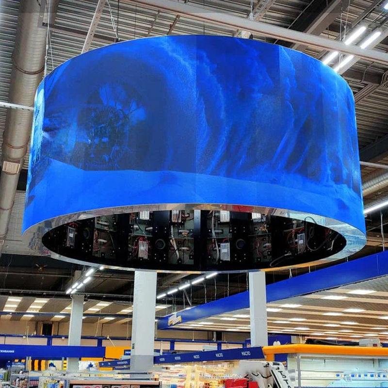 Indoor Flexible LED Display with Customizable Shape for 360 Degree Viewing P5 Roll-Up Screen with P2 P2.5 P3 Options
