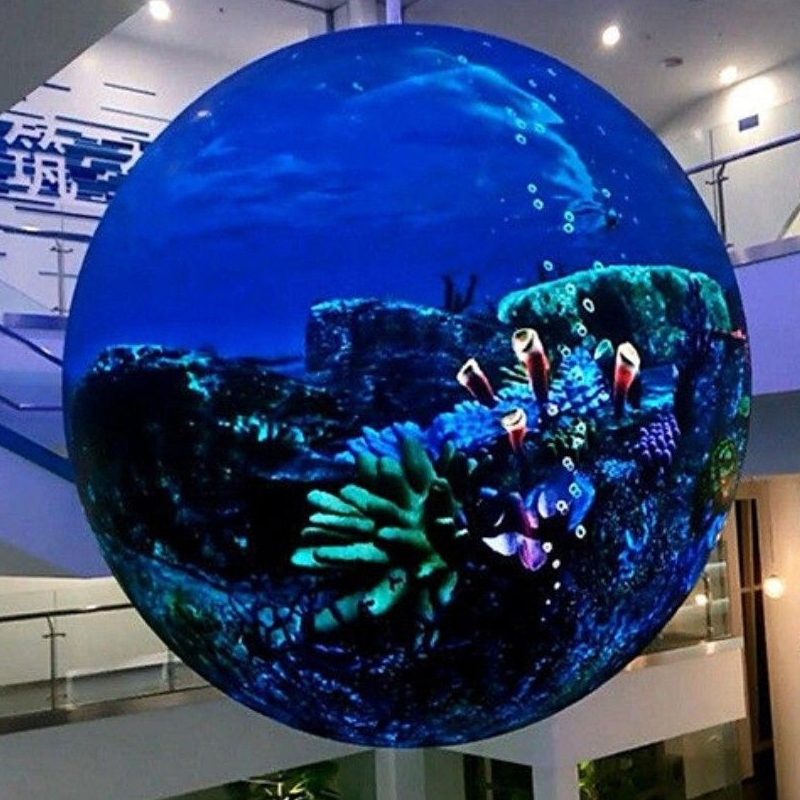 Indoor 360 Degree LED Spherical Display 1.86MM Pixel for Shopping Malls