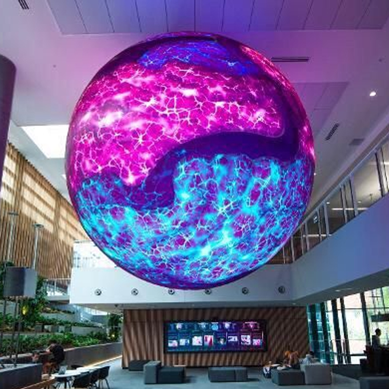 Indoor 360 Degree LED Spherical Display 1.86MM Pixel for Shopping Malls