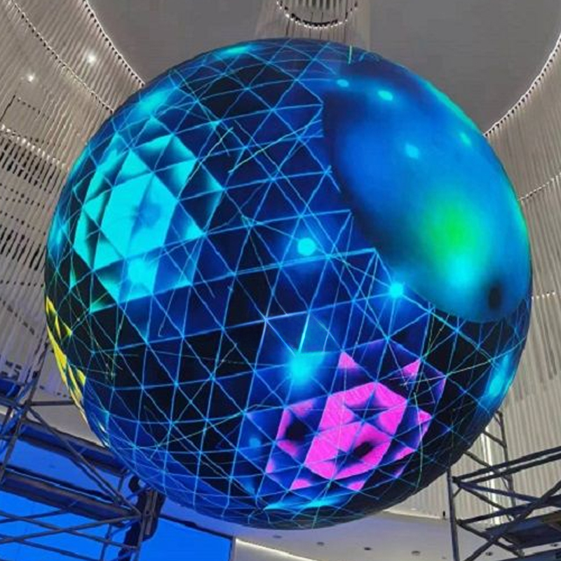 Indoor 360 Degree LED Spherical Display 1.86MM Pixel for Shopping Malls