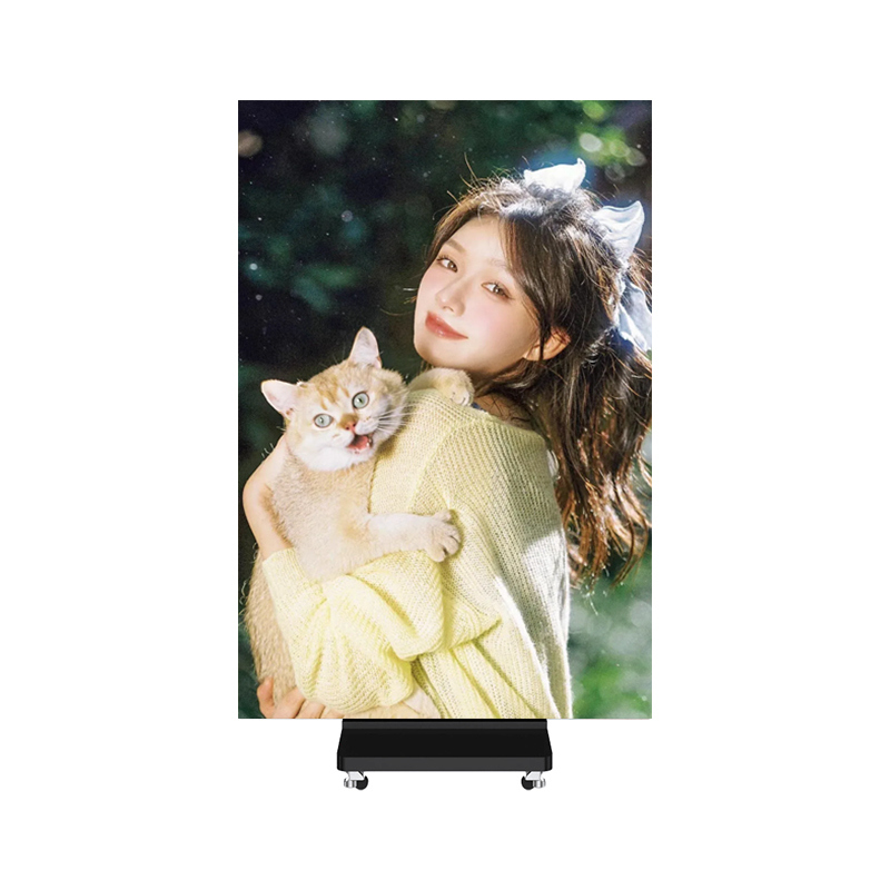 Ultra-Thin HD LED Poster Screen with Three-Fold Standing Design for Indoor Digital Advertising