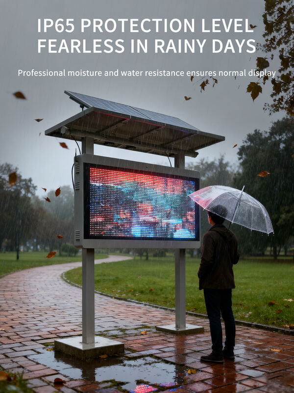 Solar Powered Outdoor LED Display with Energy Saving Technology and Remote Device Management