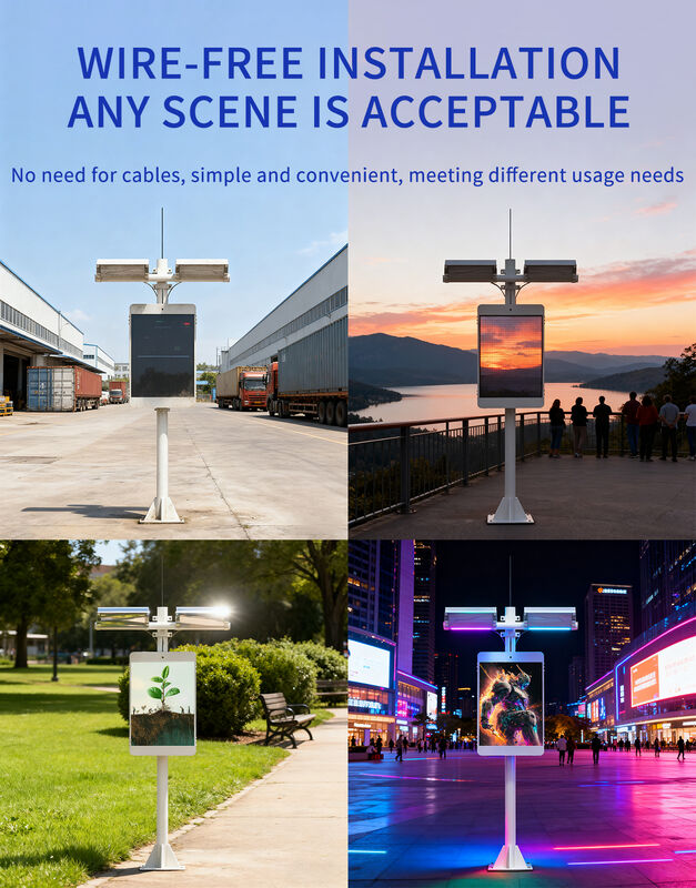 Energy Saving Solar LED Display with Remote Content Management and Front Service Modular Installation