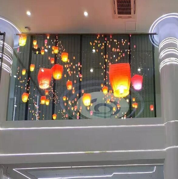 YUYI P3.91-7.82 High Transparency Lightweight and Durable Low Power Consumption Transparent LED Screen for Indoor Applications