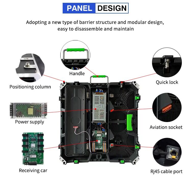 P3.91mm Pixel Pitch LED Rental Screen with 500x500mm Cabinet Size and 1920HZ Refresh Rate for Indoor Events