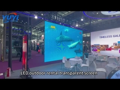 1000*1000mm Full Color Transparent LED Panel , Indoor Transparent Glass LED Screen Wall