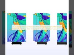 P1.25 Three-fold LED Poster Screen Energy Saving Foldable LED Poster Panel Ultra-Thin Portable Tri-Fold LED Poster Screen
